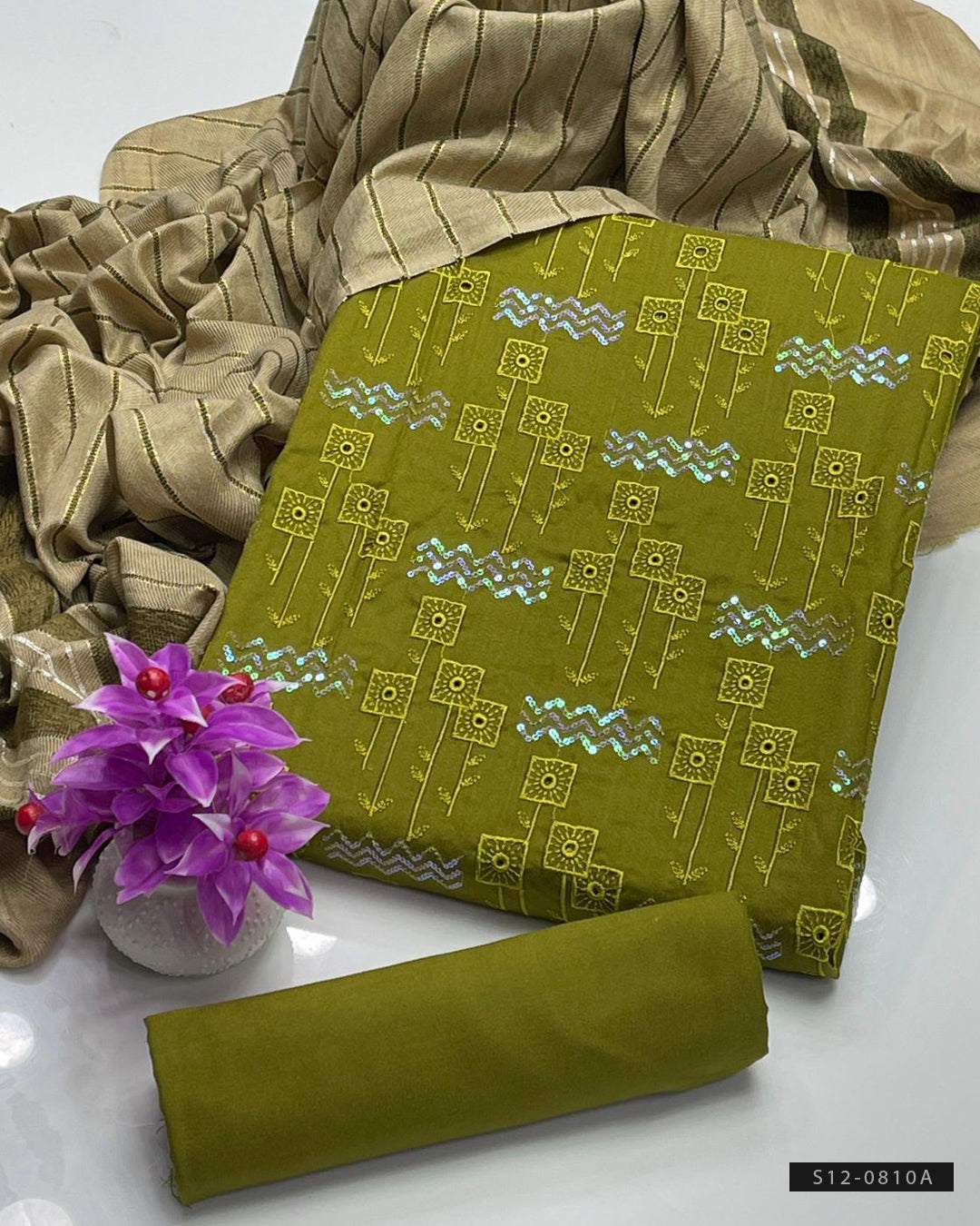 3 PC Unstitched Dhanak Marina Dress Collection