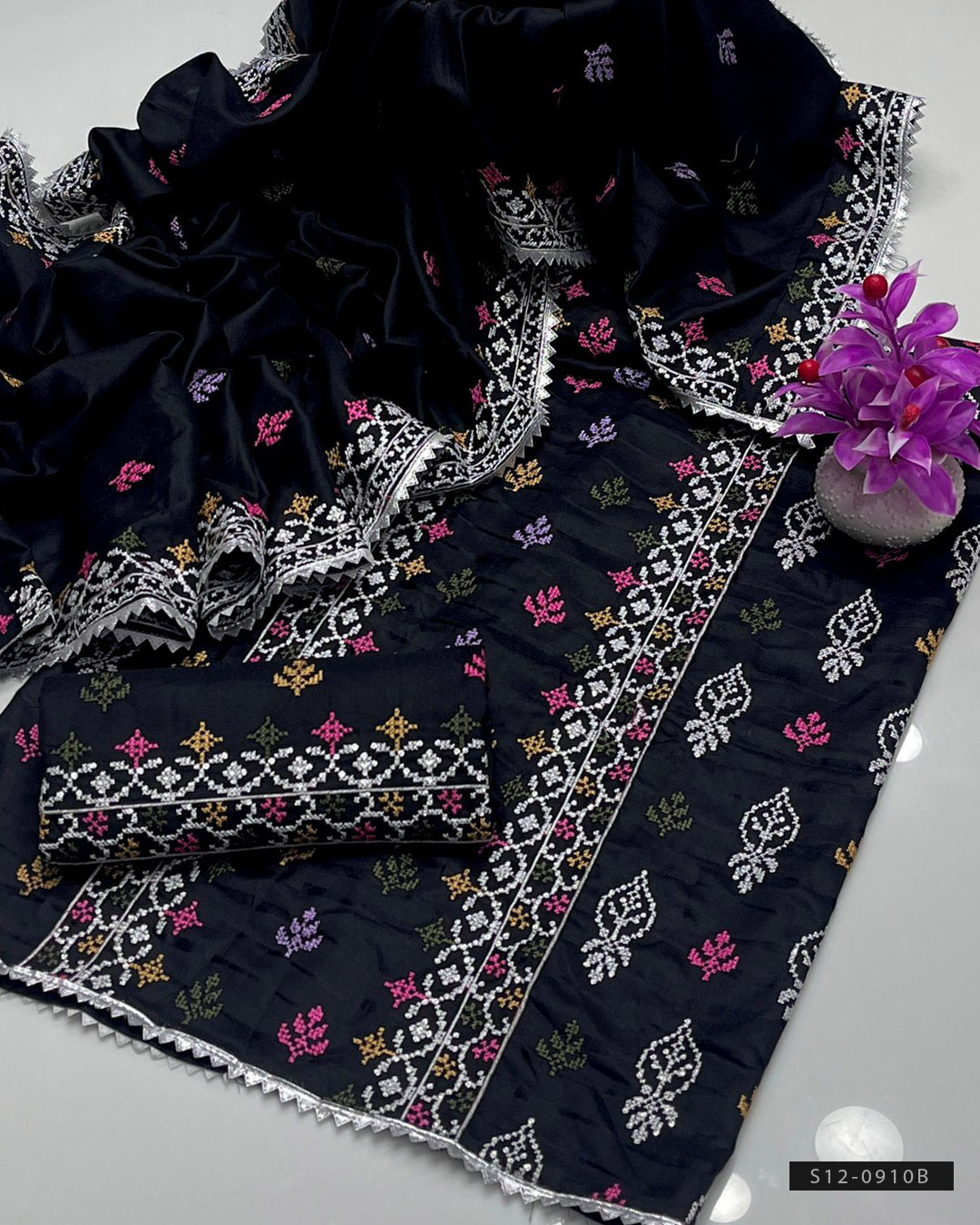 3 PC Unstitched Dhanak Dress Collection