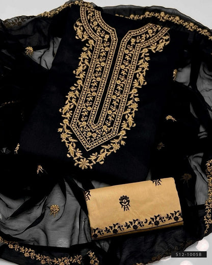 3 PC Unstitched Cotton Lawn Dress