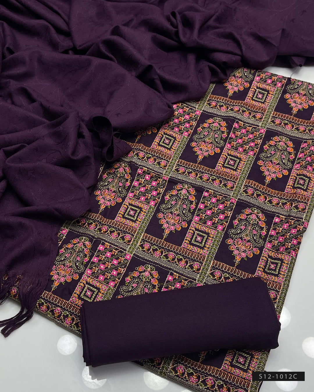 3 PC Unstitched Dhanak Dress Collection