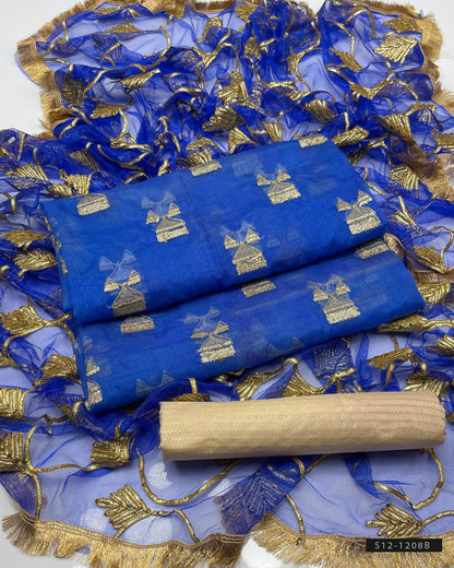 3 PC Unstitched Fancy Dress