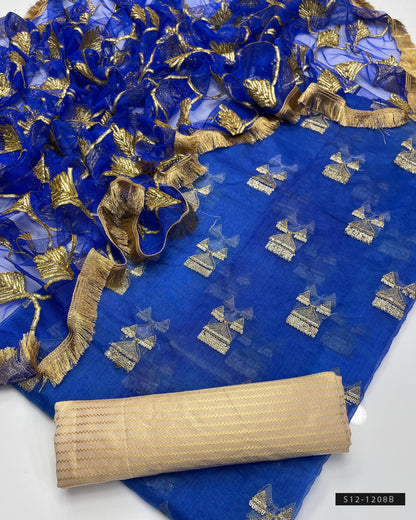 3 PC Unstitched Fancy Dress