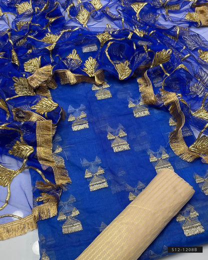 3 PC Unstitched Fancy Dress