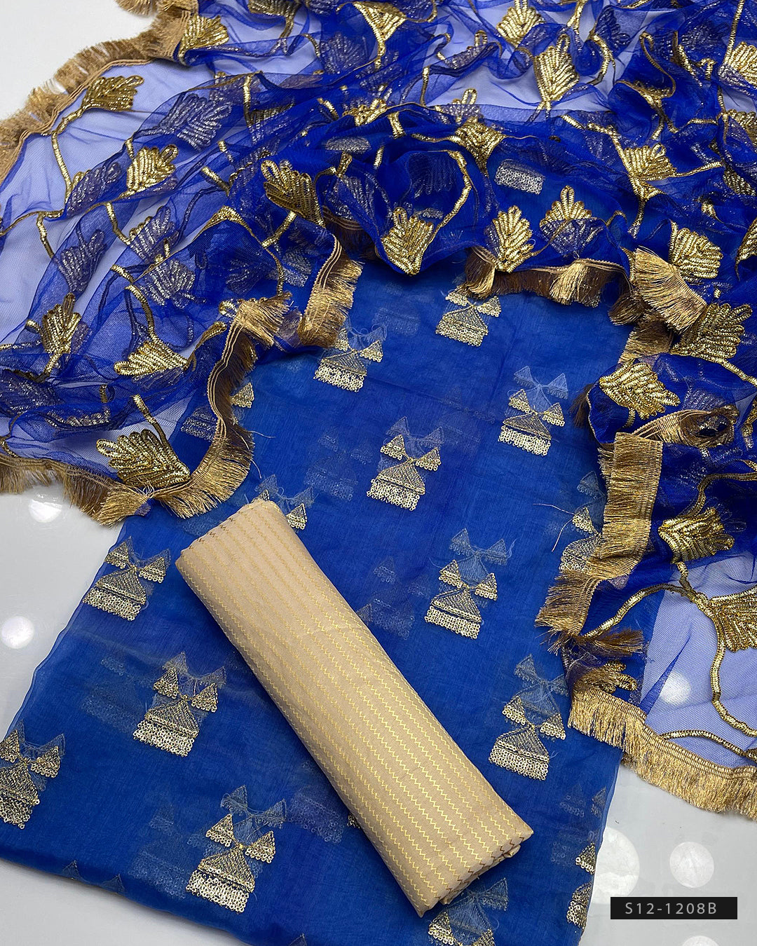 3 PC Unstitched Fancy Dress