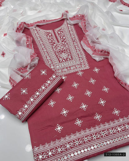 3 PC Unstitched Lawn Dress