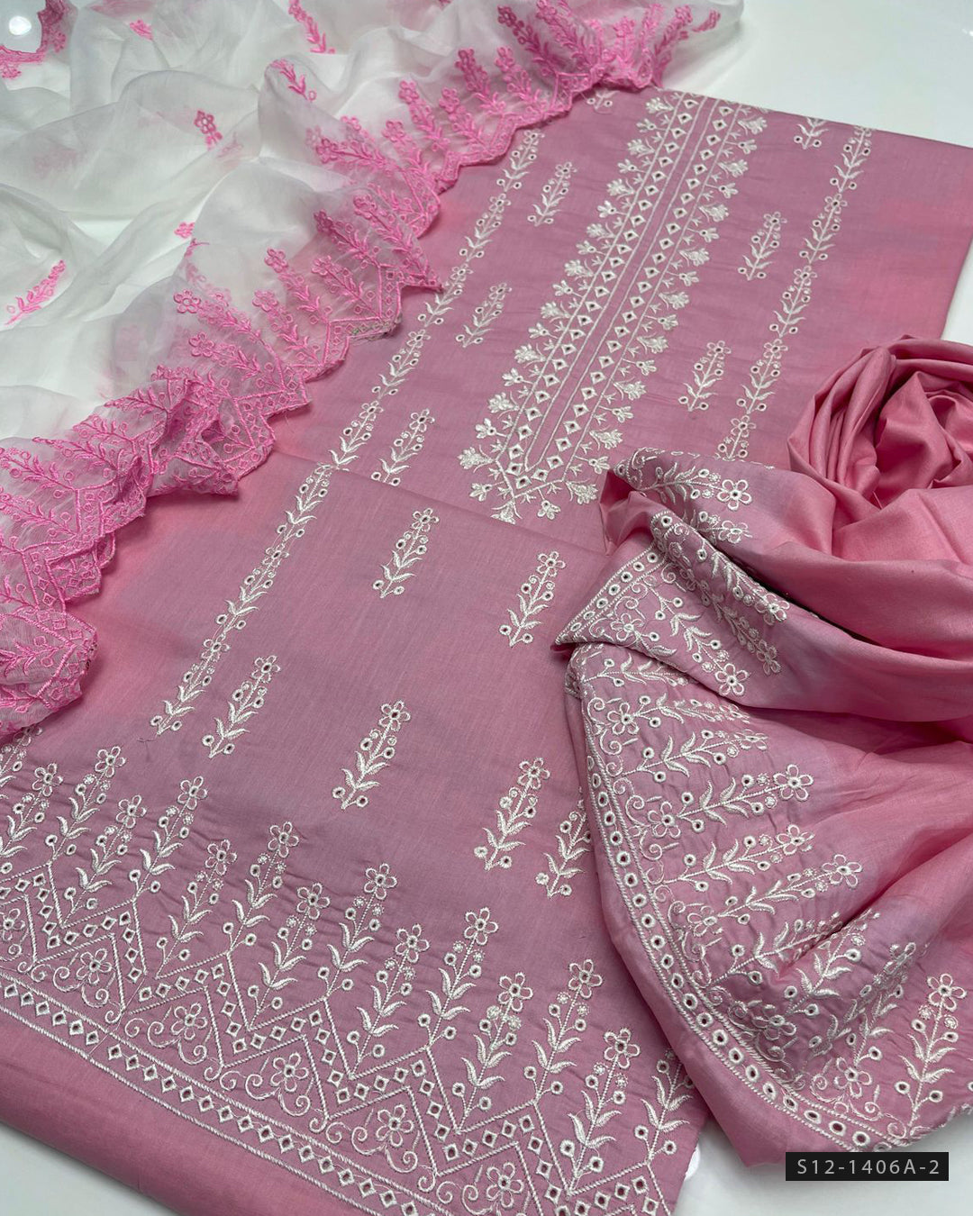 3 PC Unstitched Cotton Lawn Dress Collection