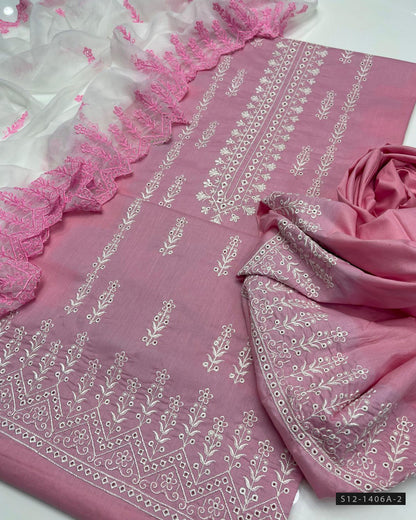 3 PC Unstitched Cotton Lawn Dress Collection