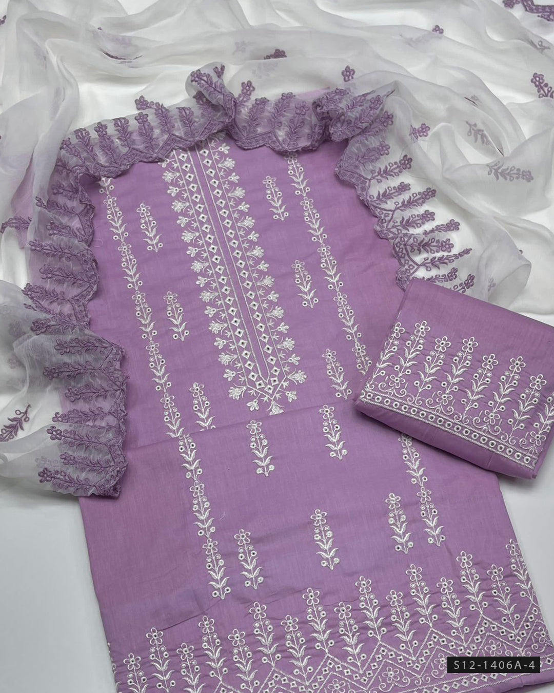 3 PC Unstitched Cotton Lawn Dress Collection