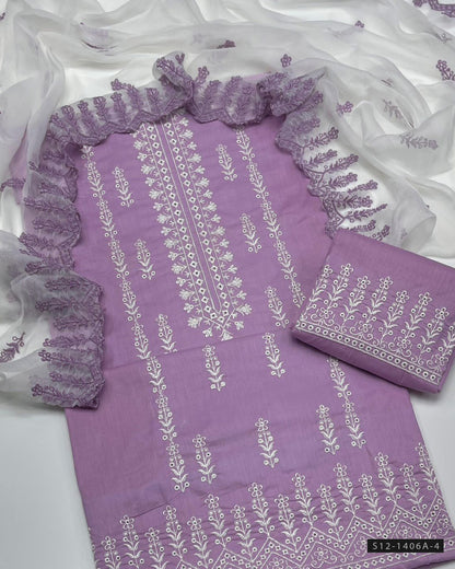 3 PC Unstitched Cotton Lawn Dress Collection