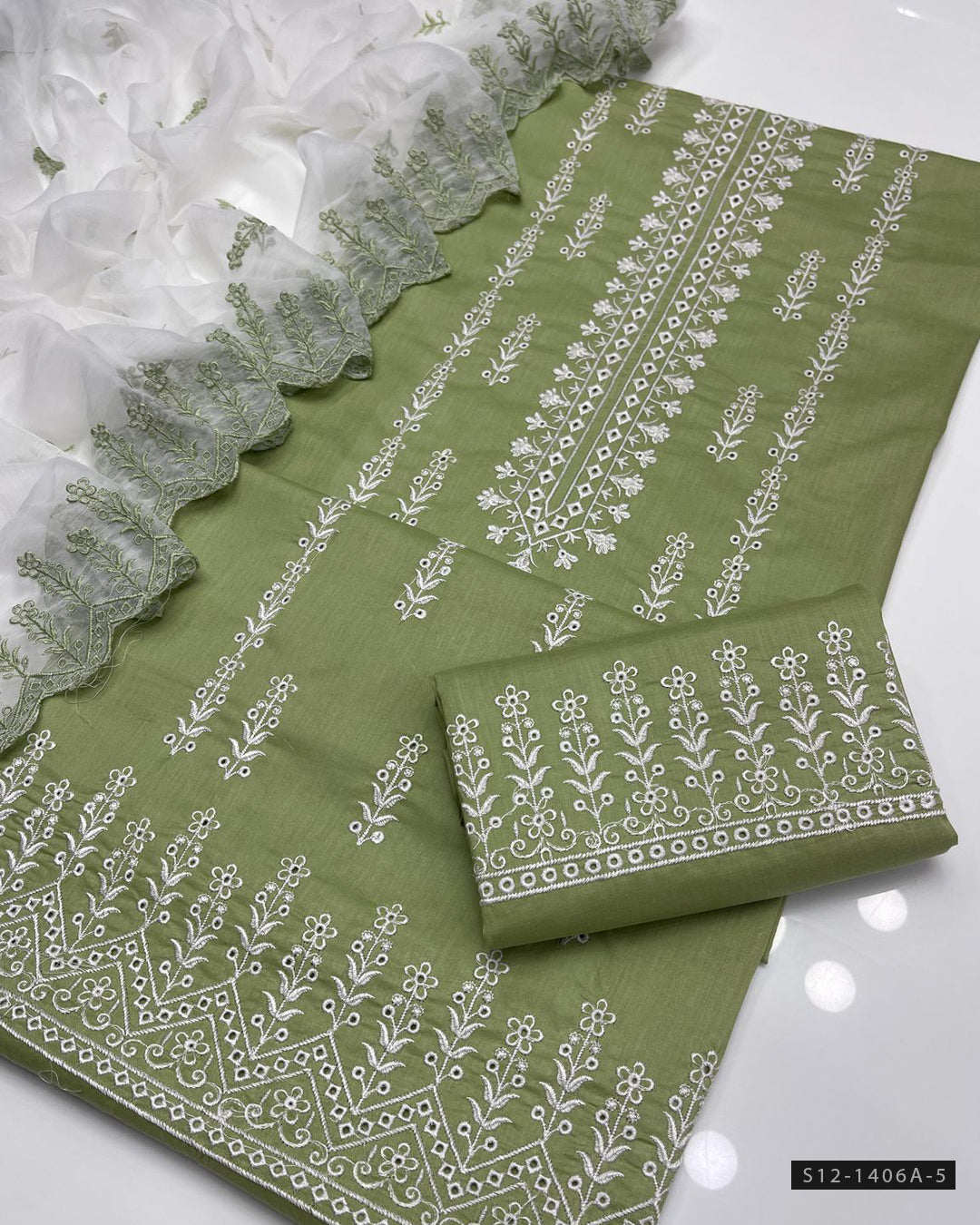 3 PC Unstitched Cotton Lawn Dress Collection