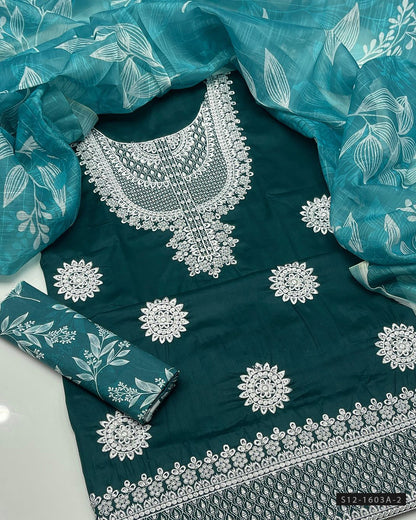 3 PC Unstitched Cotton Lawn Dress Cololection