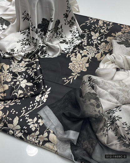 3 PC Unstitched Shamoze Silk Dress Collection