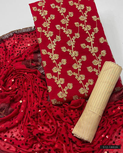 3 PC Unstitched Fancy Dress Collection