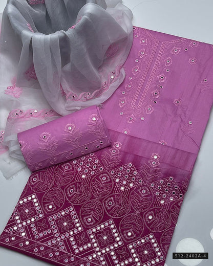 3 PC Unstitched Cotton Lawn Dress Collection