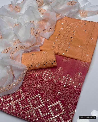 3 PC Unstitched Cotton Lawn Dress Collection