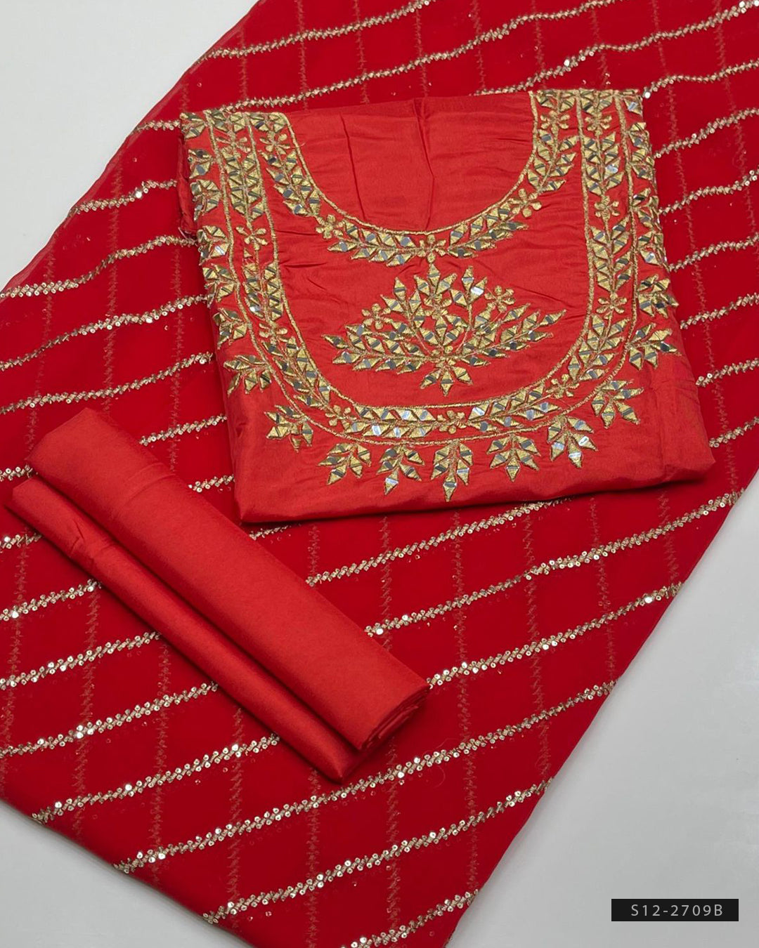 3 PC Unstitched Fancy Dress
