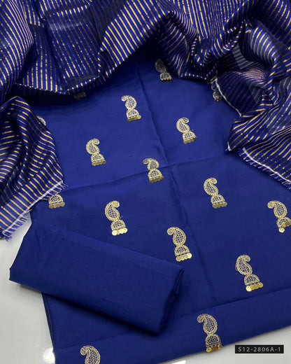 3 PC Unstitched Raw Silk Dress Collection