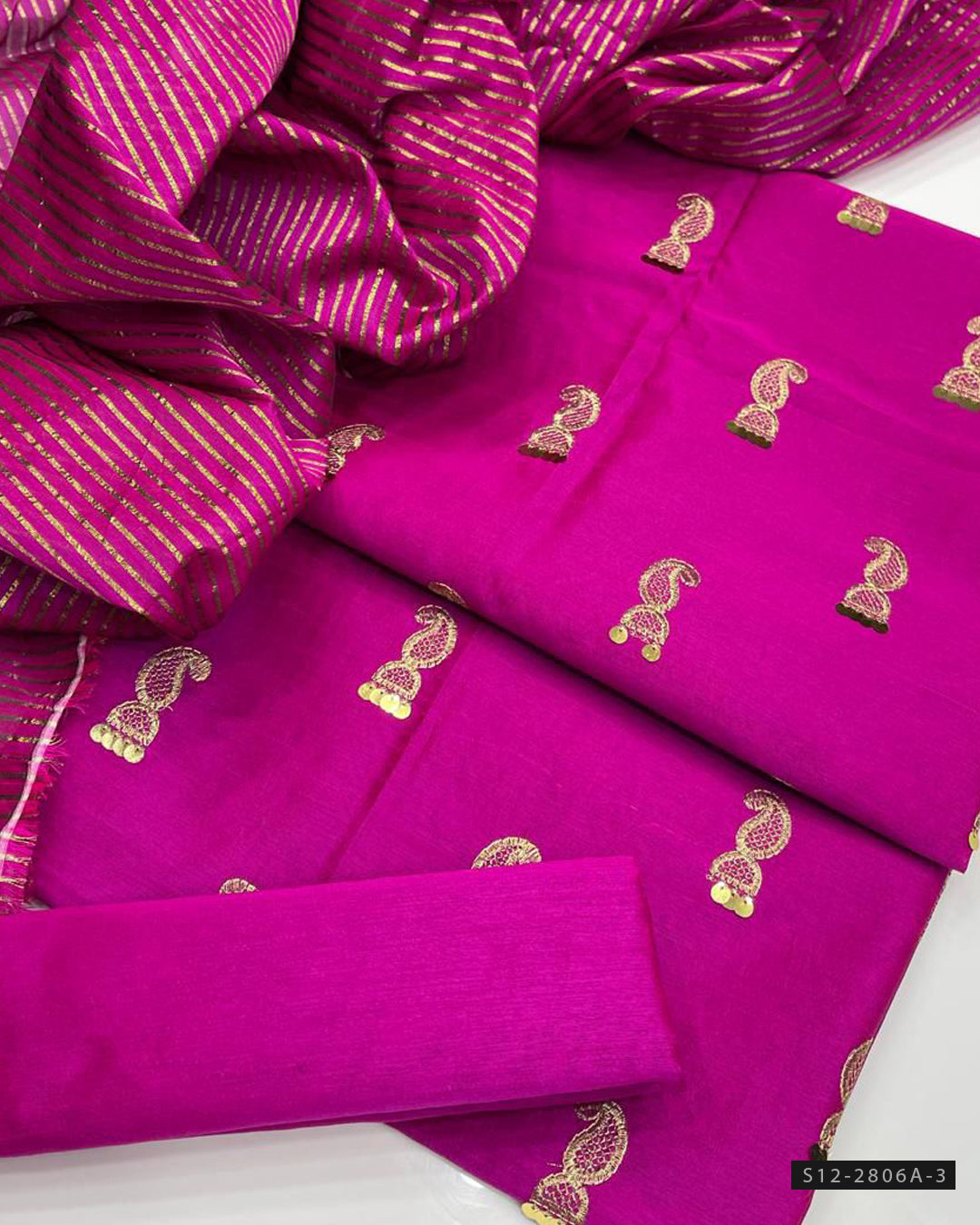 3 PC Unstitched Raw Silk Dress Collection