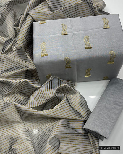 3 PC Unstitched Raw Silk Dress Collection