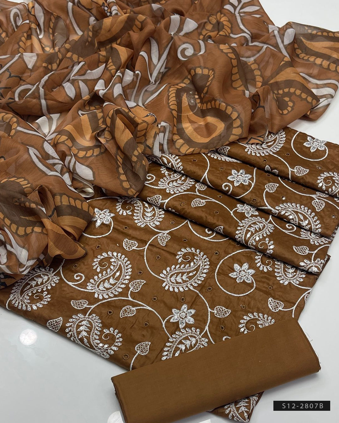 3 PC Unstitched Cotton Lawn Dress Collection