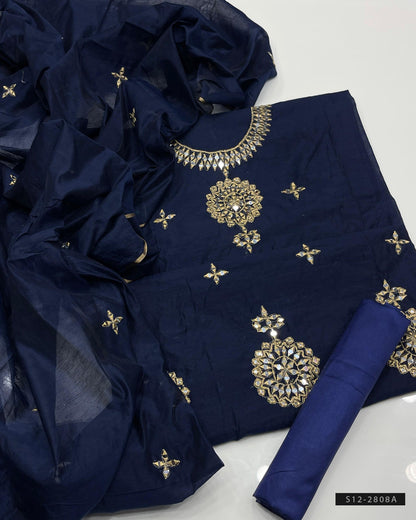 3 PC Unstitched Paper Cotton Dress Collection