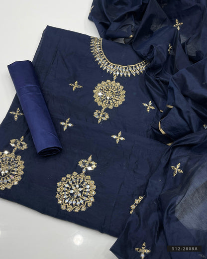 3 PC Unstitched Paper Cotton Dress Collection