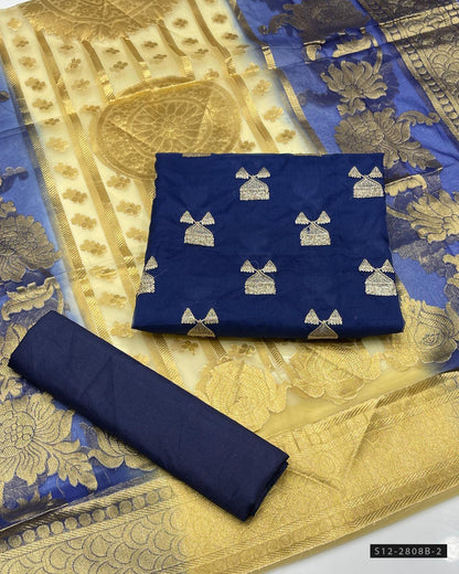 3 PC Unstitched Fancy Dress Collection