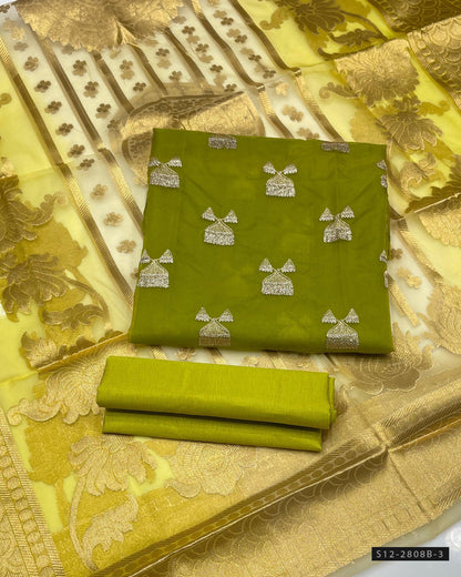 3 PC Unstitched Fancy Dress Collection