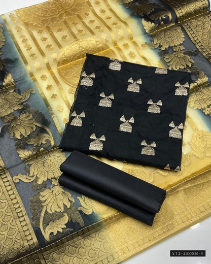 3 PC Unstitched Fancy Dress Collection