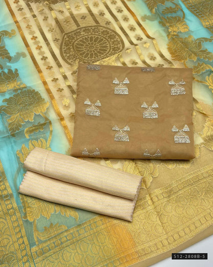 3 PC Unstitched Fancy Dress Collection