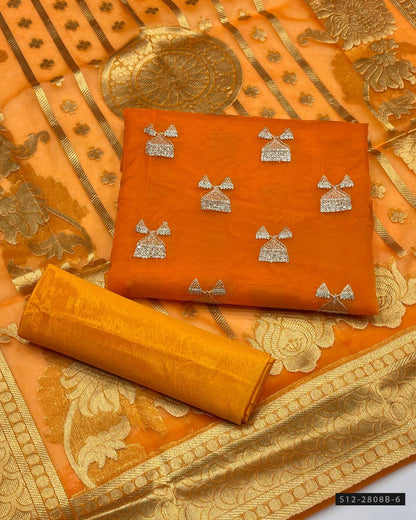 3 PC Unstitched Fancy Dress Collection