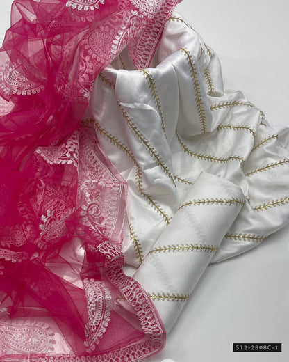 3 PC Unstitched Fancy Dress Collection