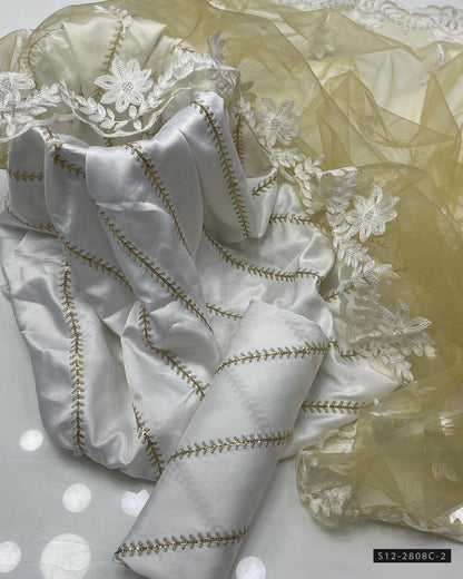 3 PC Unstitched Fancy Dress Collection