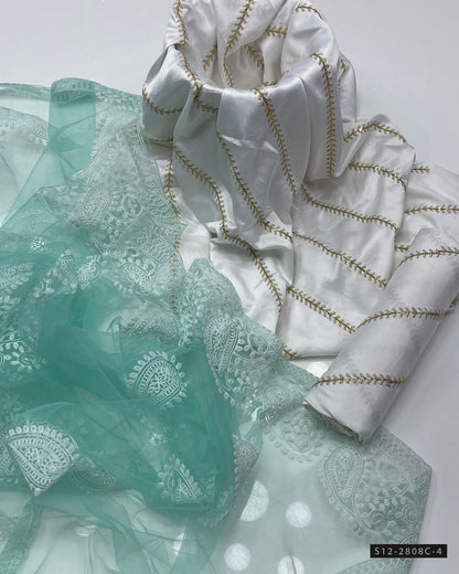 3 PC Unstitched Fancy Dress Collection