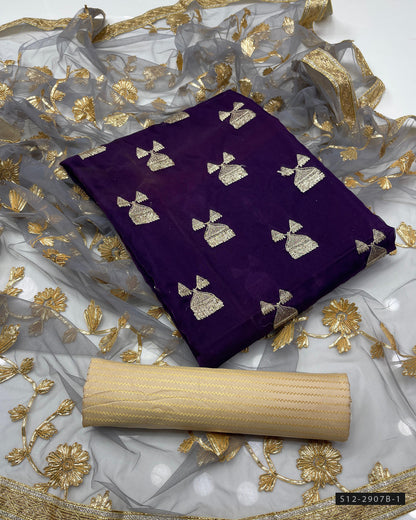 3 PC Unstitched Fancy Dress Collection