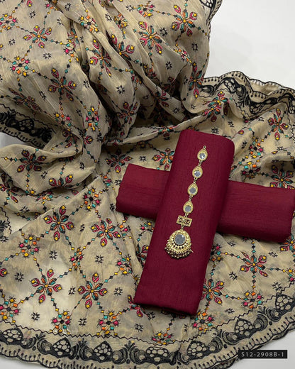 3 PC Unstitched Fancy Dress Collection