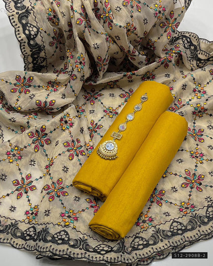 3 PC Unstitched Fancy Dress Collection