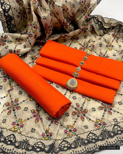 3 PC Unstitched Fancy Dress Collection