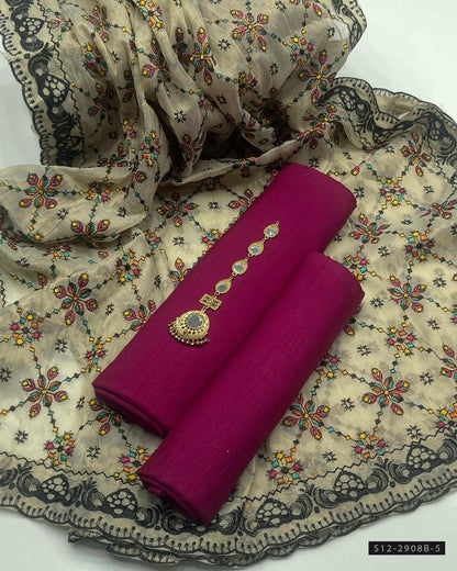 3 PC Unstitched Fancy Dress Collection