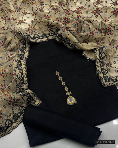 3 PC Unstitched Fancy Dress Collection