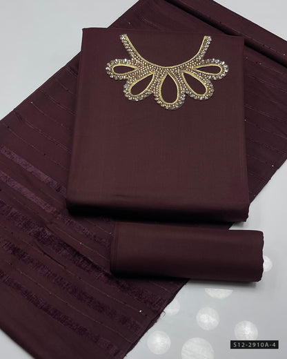 3 PC Unstitched Dhanak Dress Collection