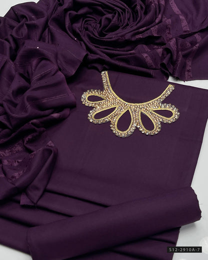 3 PC Unstitched Dhanak Dress Collection