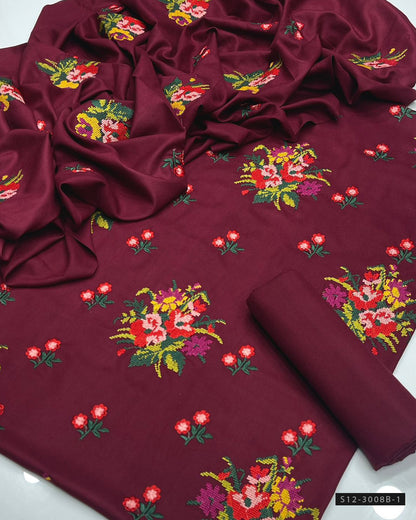 3 PC Unstitched Dhanak Marina Dress Collection