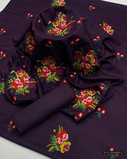 3 PC Unstitched Dhanak Marina Dress Collection