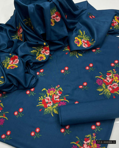 3 PC Unstitched Dhanak Marina Dress Collection