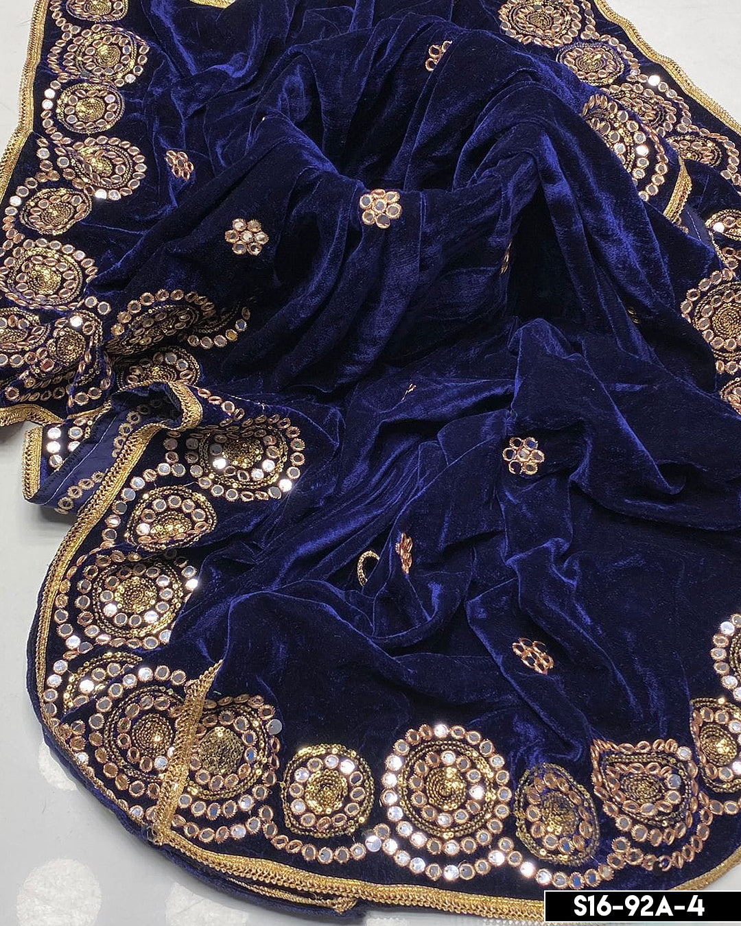 Velvet Embroidered Shawls - S16
