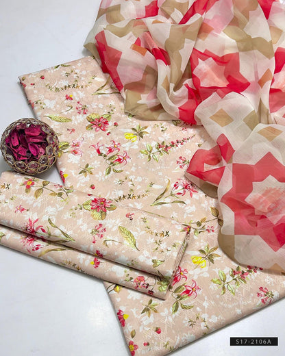 3 PC Unstitched Premium Quality Swiss Lawn Dress Collection