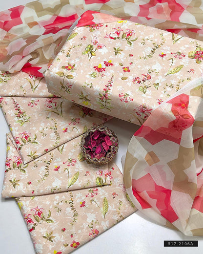 3 PC Unstitched Premium Quality Swiss Lawn Dress Collection