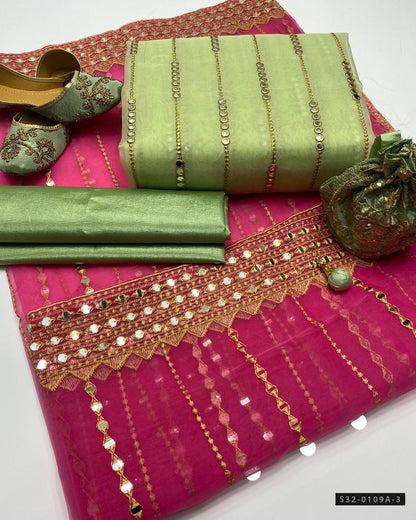 3 PC Unstitched Formal Wear Dress Collection