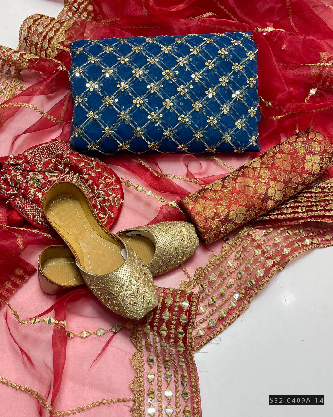 3 PC Unstitched Party Wear Dress Collection